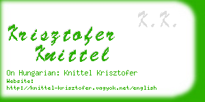 krisztofer knittel business card